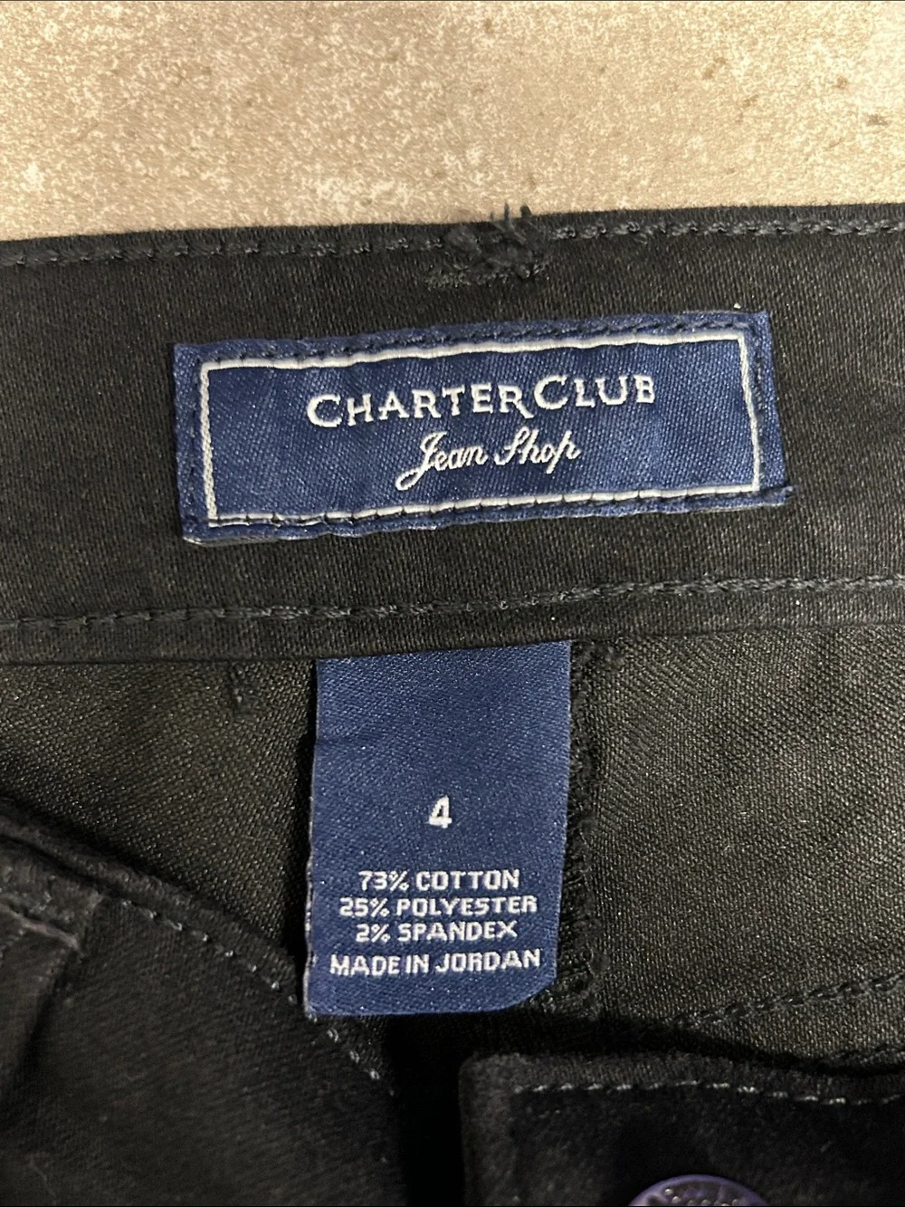 NEW Charter Club Lexington Straight Leg Black Jeans